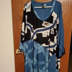 Multi colored abstract batik tunic